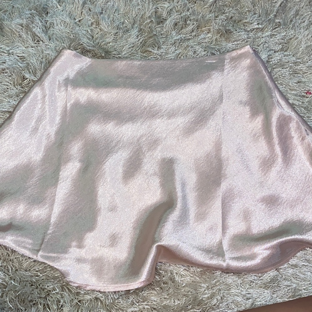 Light Mint High Rise Satin Mini Skirt